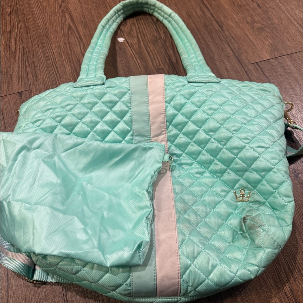 Quilted Mint Green Tote Bag-Oliver Thomas